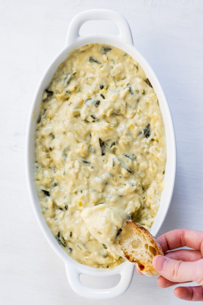 Vegan spinach artichoke dip