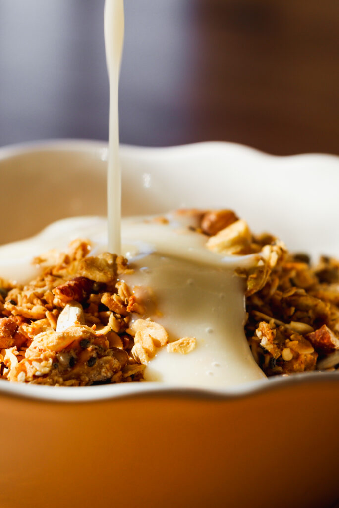 Pear Cream served with granola