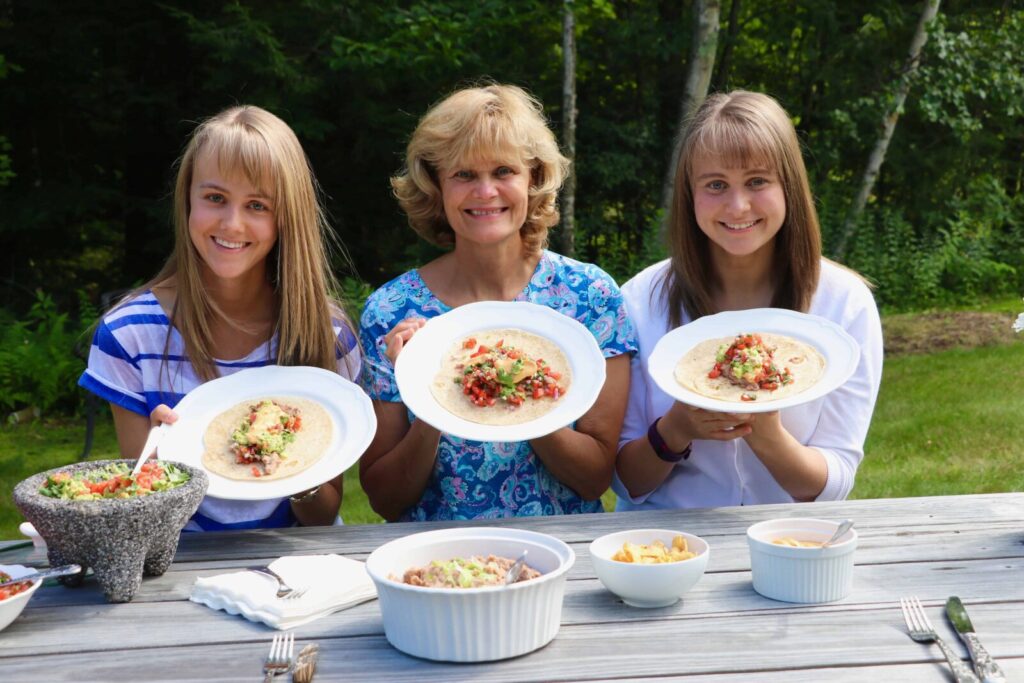 Refried Beans served with fresh tortillas, salsa, and guacamole 