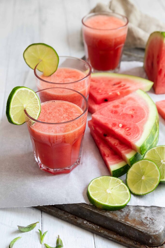 Repressing Watermelon Cooler in a Glass