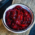 Cranberry Sauce served in a white bowl