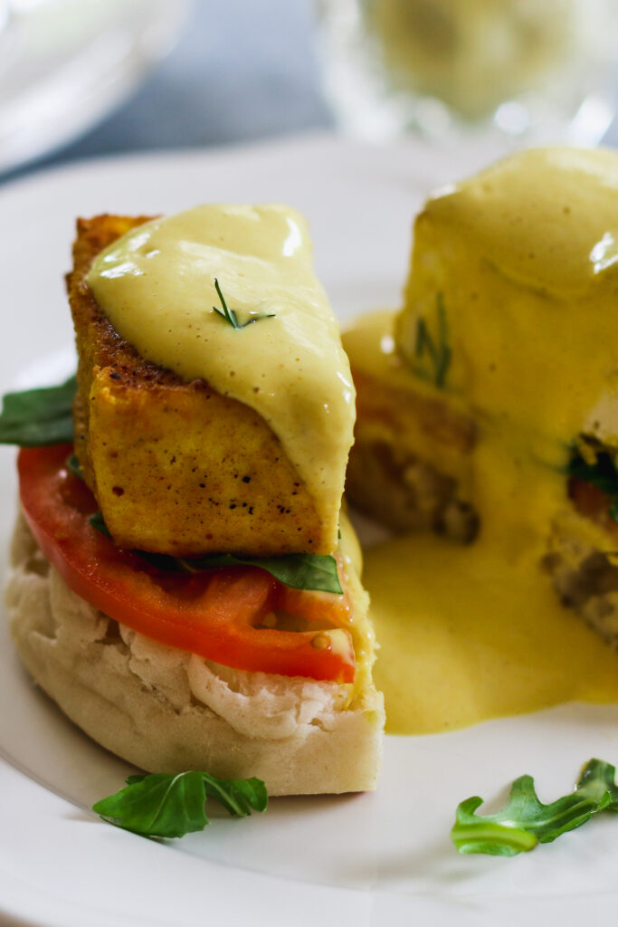 Vegan Eggs Benedict with Vegan Hollandaise Sauce