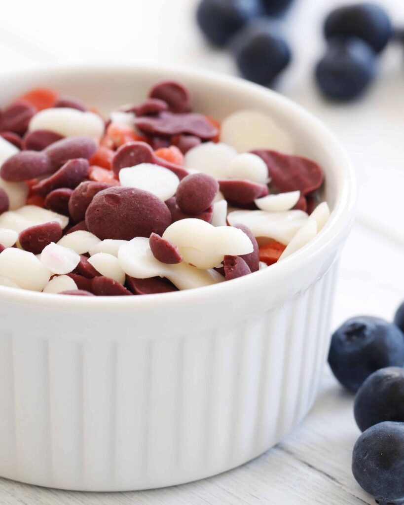 Vegan Dippin Dots served in a white bowl