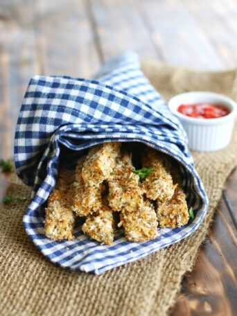 Vegan Eggplant Parmesan Sticks