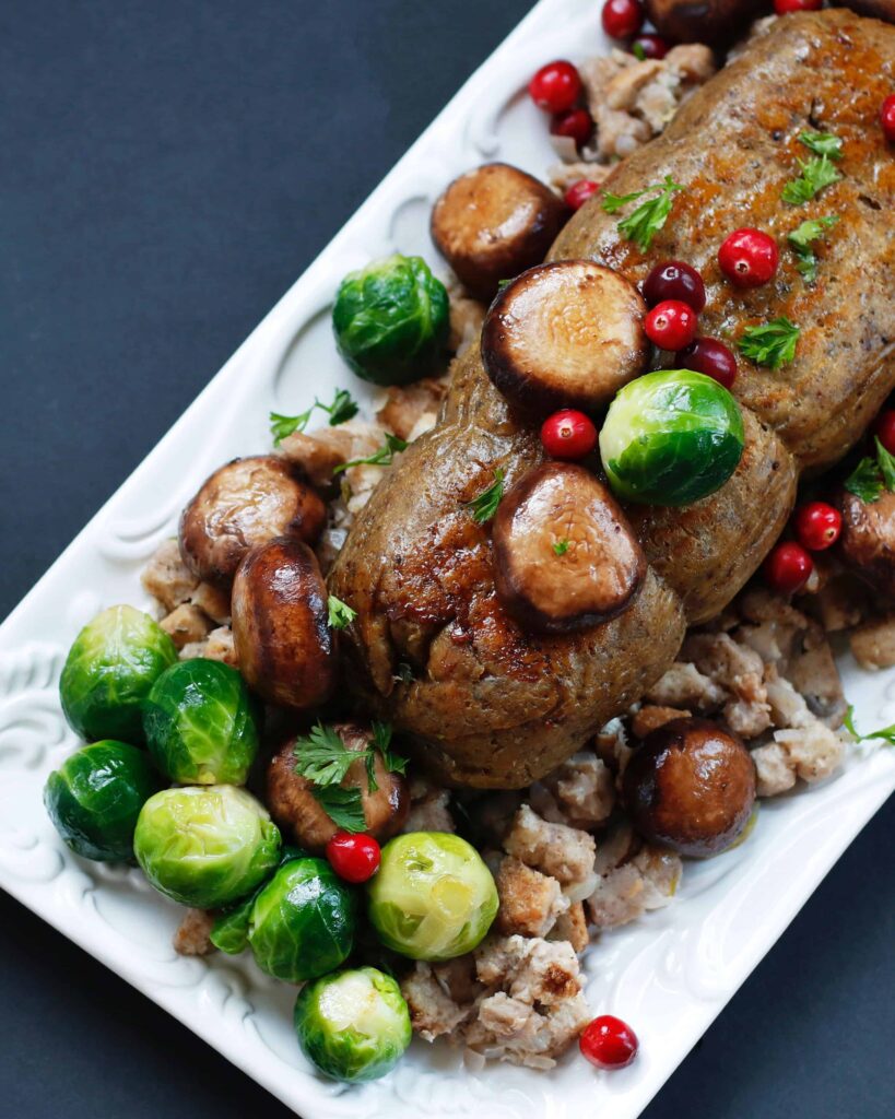 Vegan Holiday Roast with Stuffing