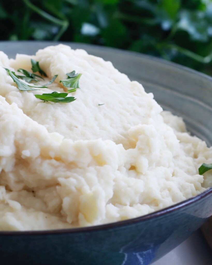 Vegan Mashed Potatoes served in a bowl