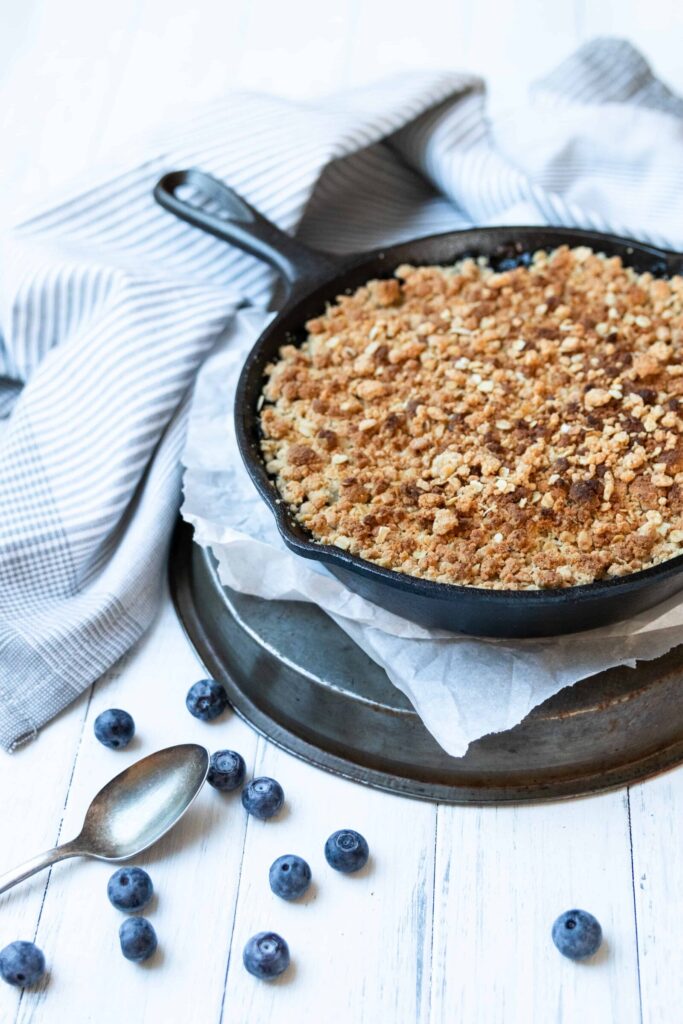 Vegan Breakfast Blueberry Crisp