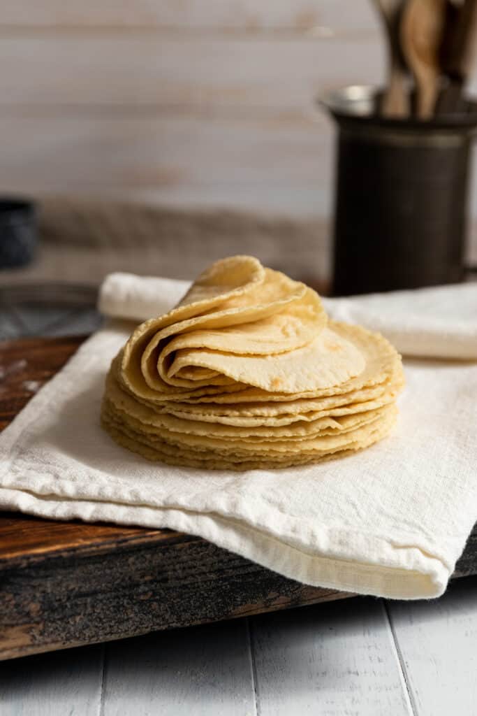 Corn Tortillas on a towel