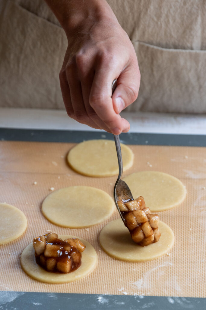 Apple Hand Pies Being Assembled