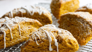 Pumpkin Scones on a Cooking Rack