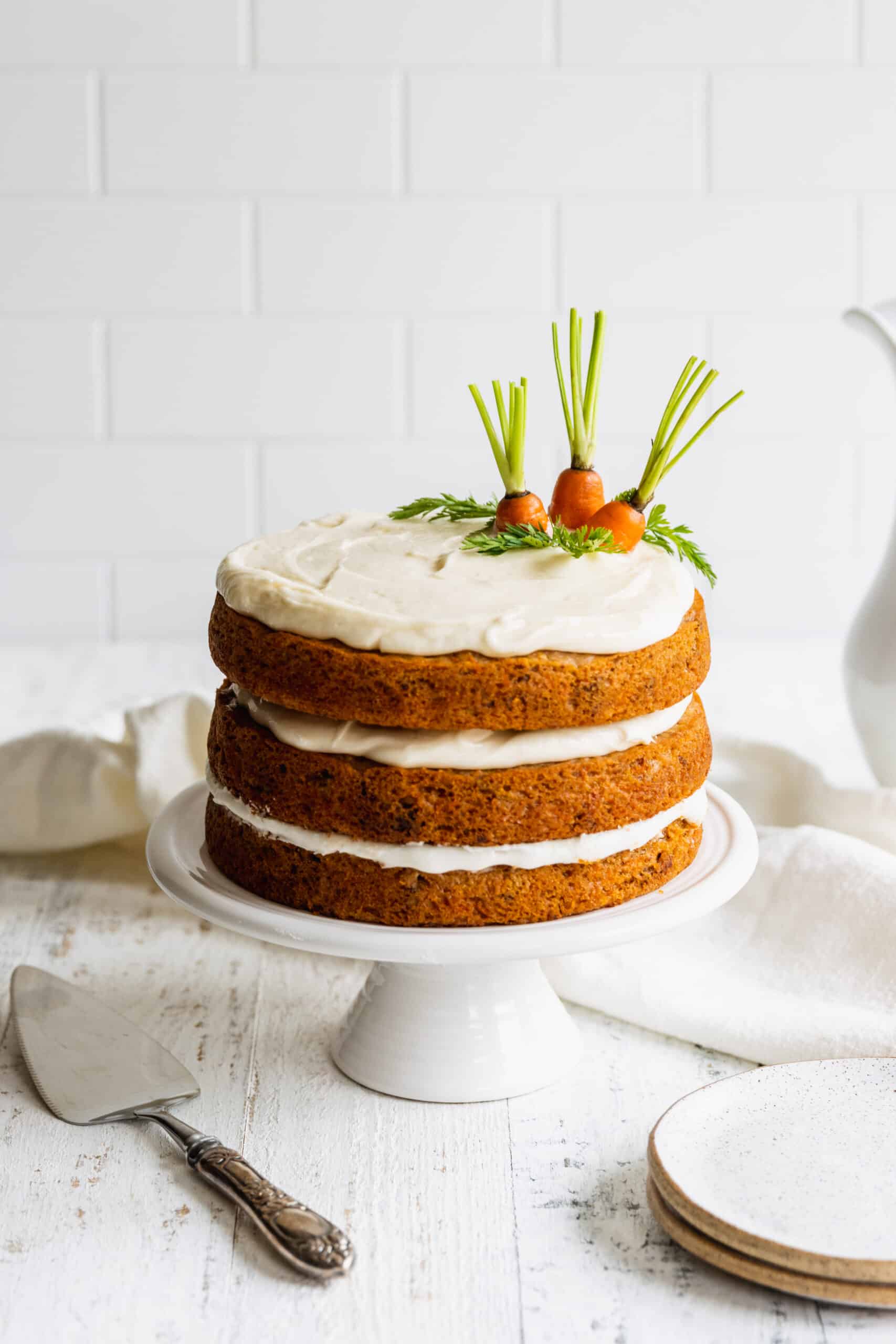 Carrot Cake with Vegan Cream Cheese Frosting