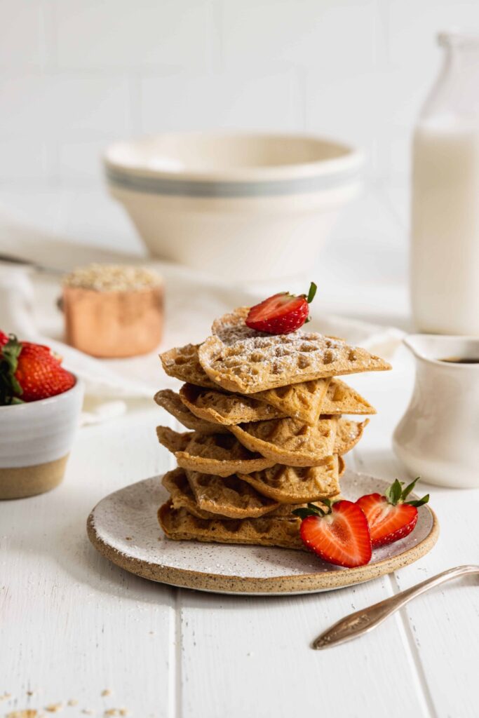 Waffle Stack with Fresh Strawberries