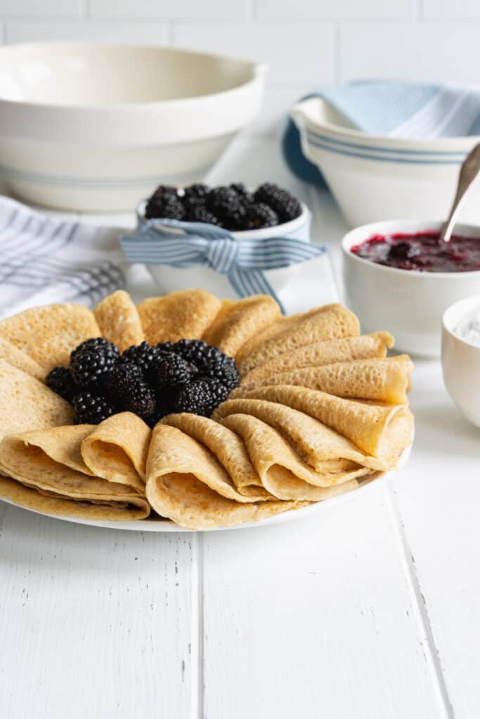 Crepes with Blackberries