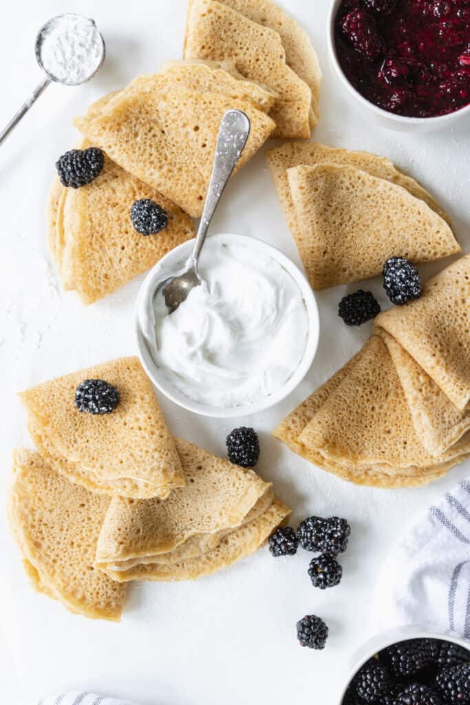 Crepes with Lemon Cream Cheese Filling