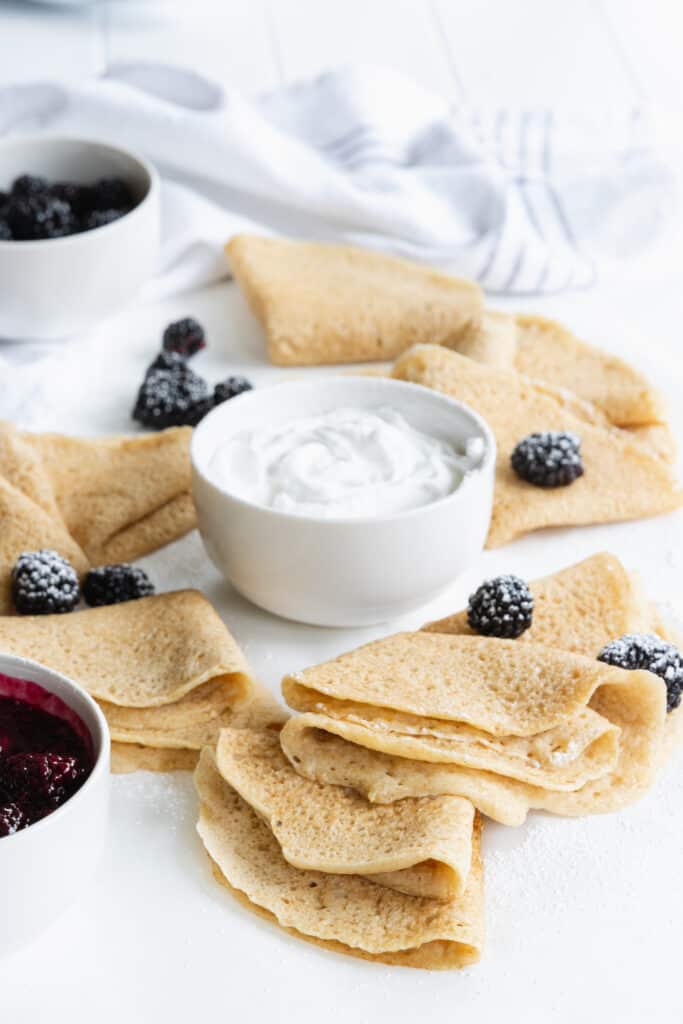 Crepes with Lemon Cream Cheese Filling