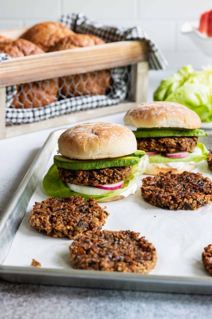 Mushroom Oat Burgers