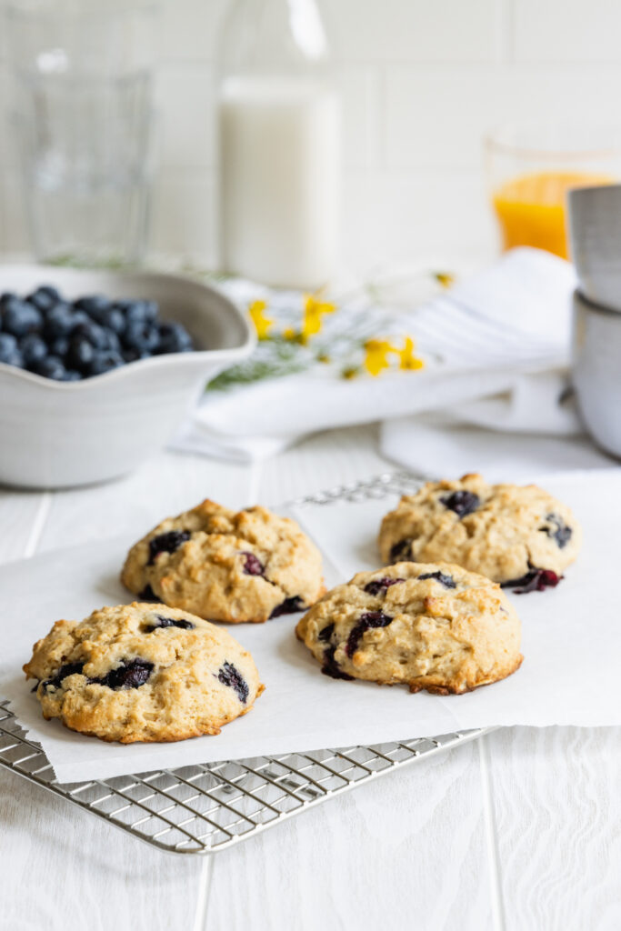 Breakfast Muffin Tops on a cooling rack