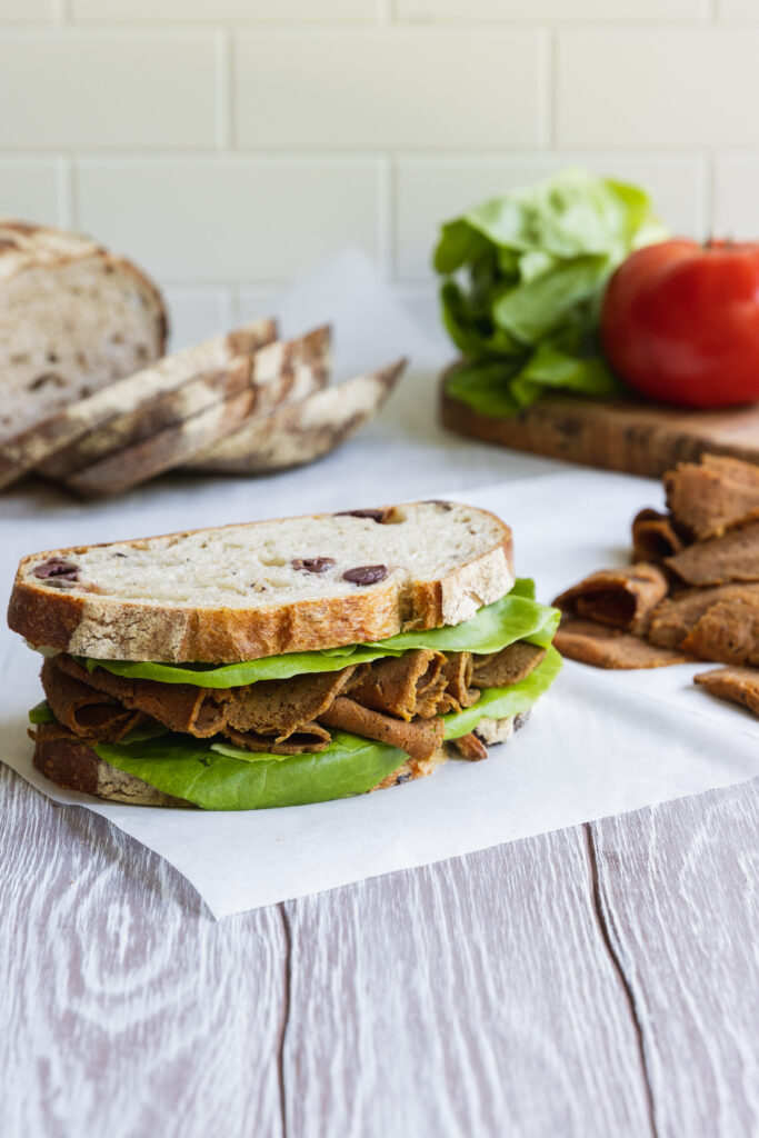 Vegan Sandwich with Plant-based Deli Meat