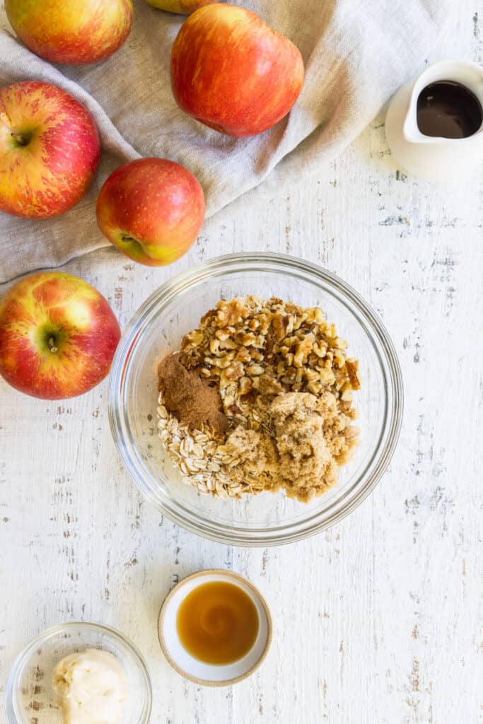 Baked Apple Dry Ingredients in a Bowl