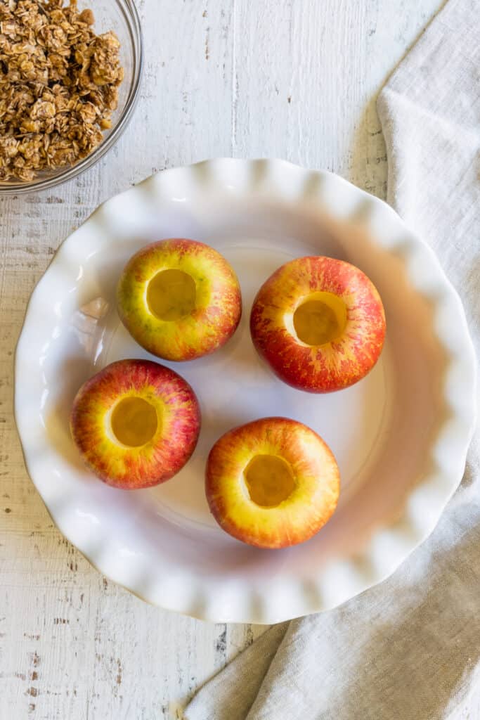 Four Honeycrisp Apples in a Pie Pan