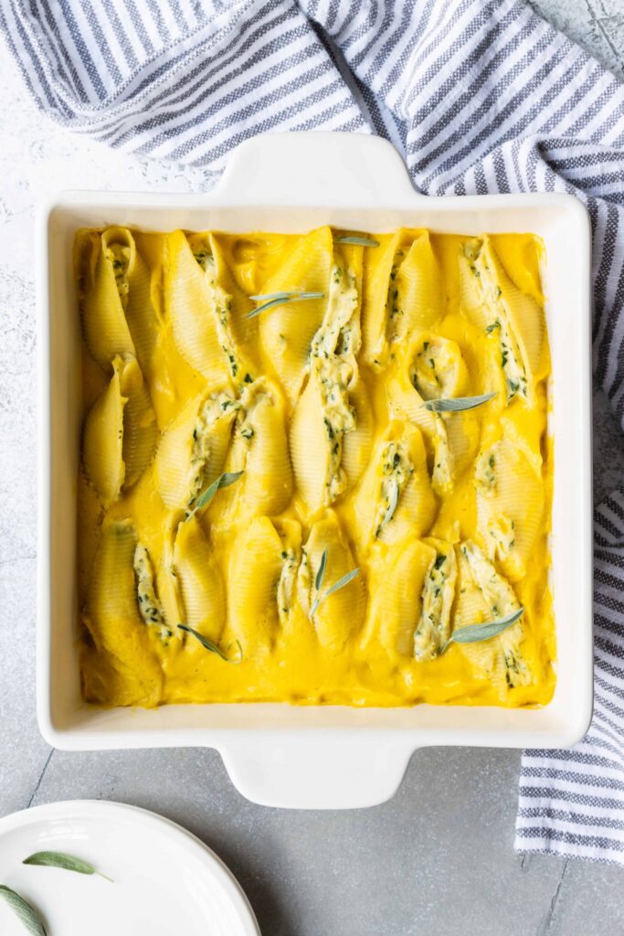 Plant-Based Roasted Butternut Squash Stuffed Shells