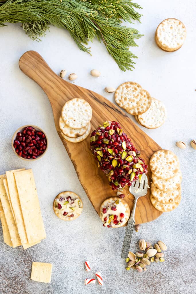 Pomegranate Cheese Log