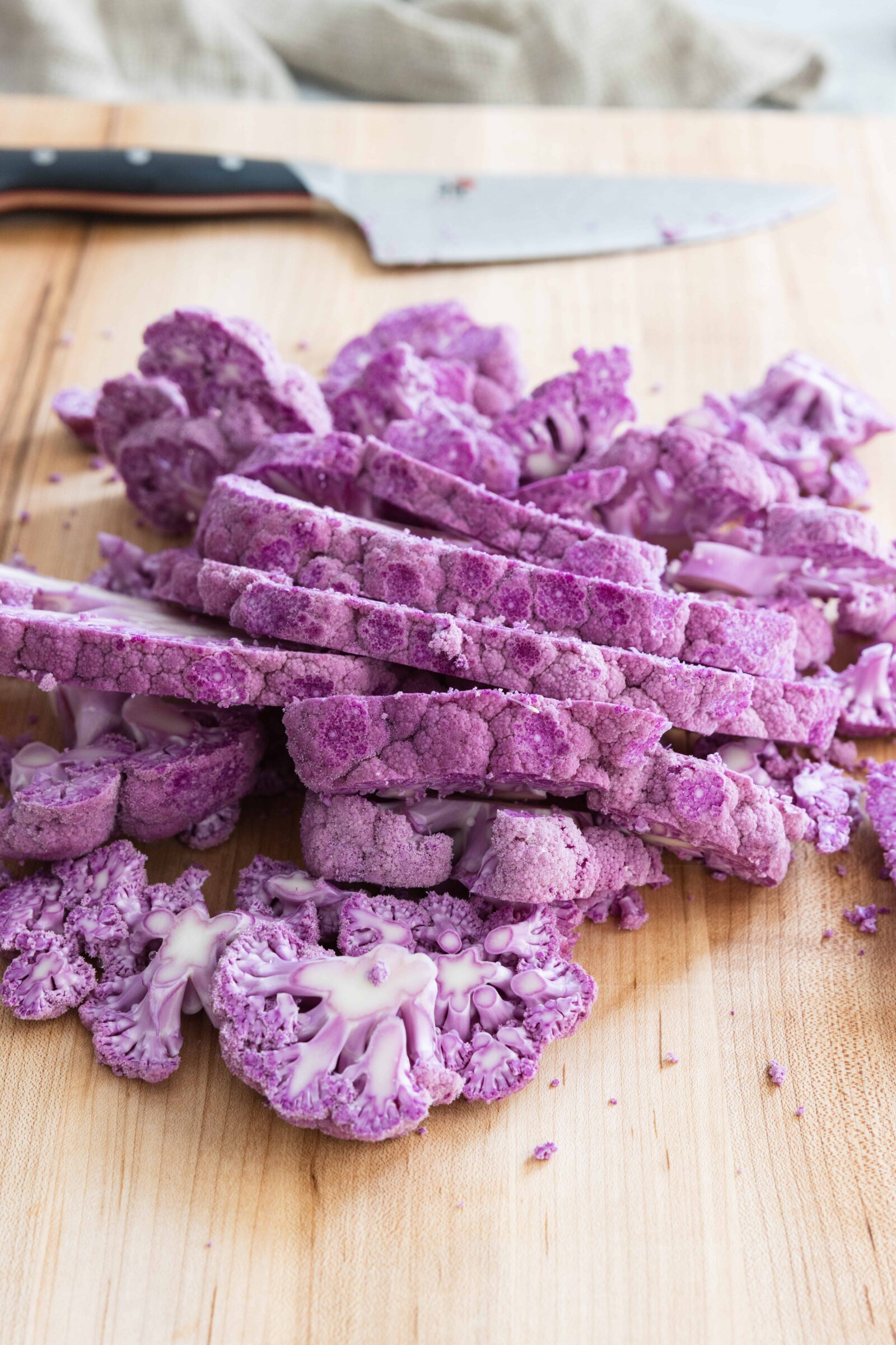 Sliced Purple Cauliflower