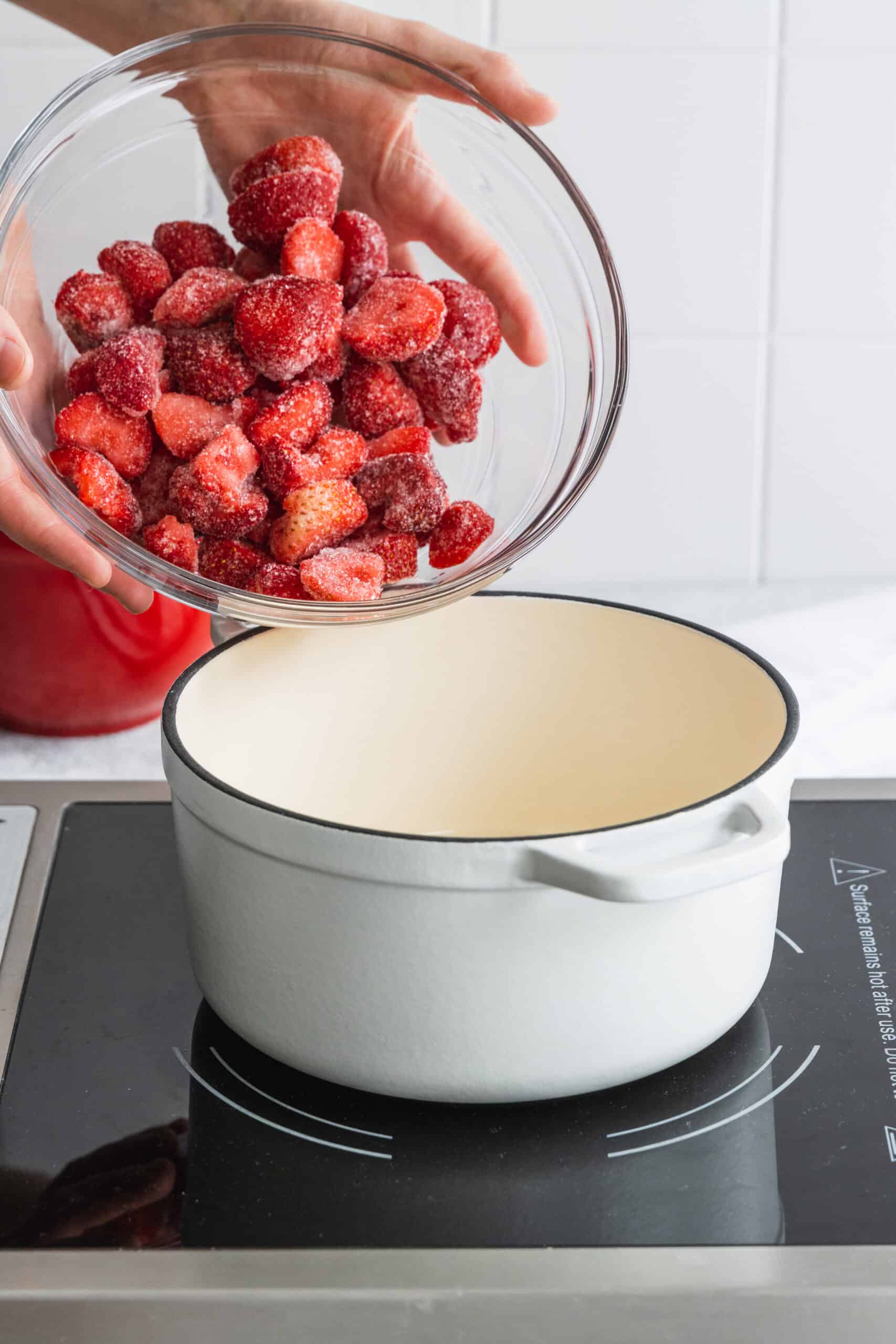 Frozen Strawberries for the Filling
