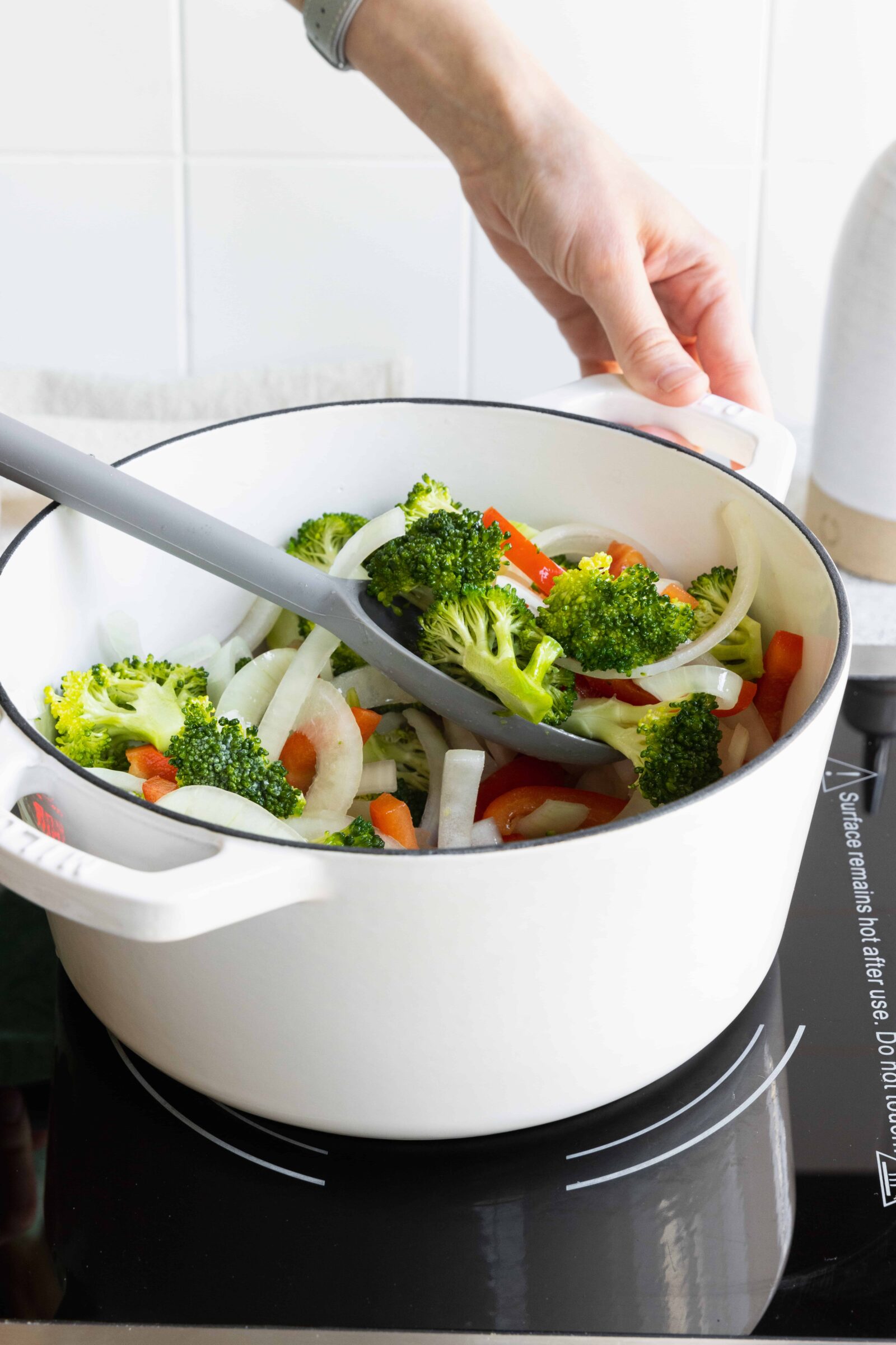 Vegetables in a pot