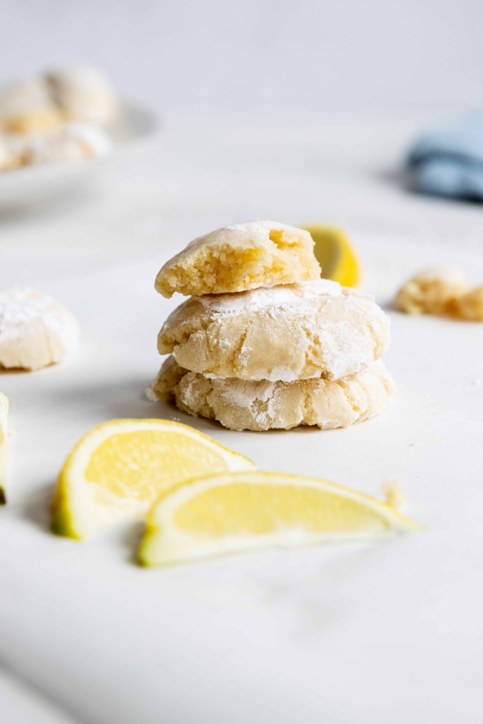 Stacked Lemon Crinkle Cookies