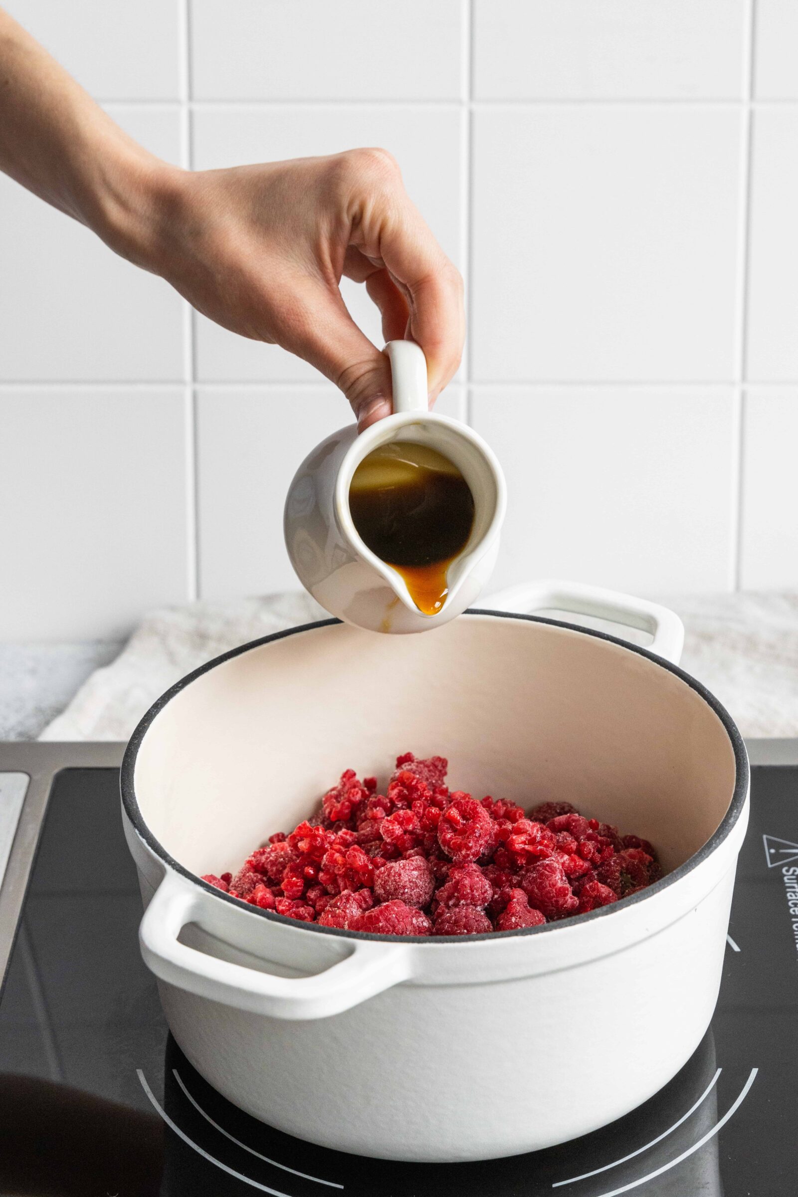 Adding Maple Syrup to the Jam