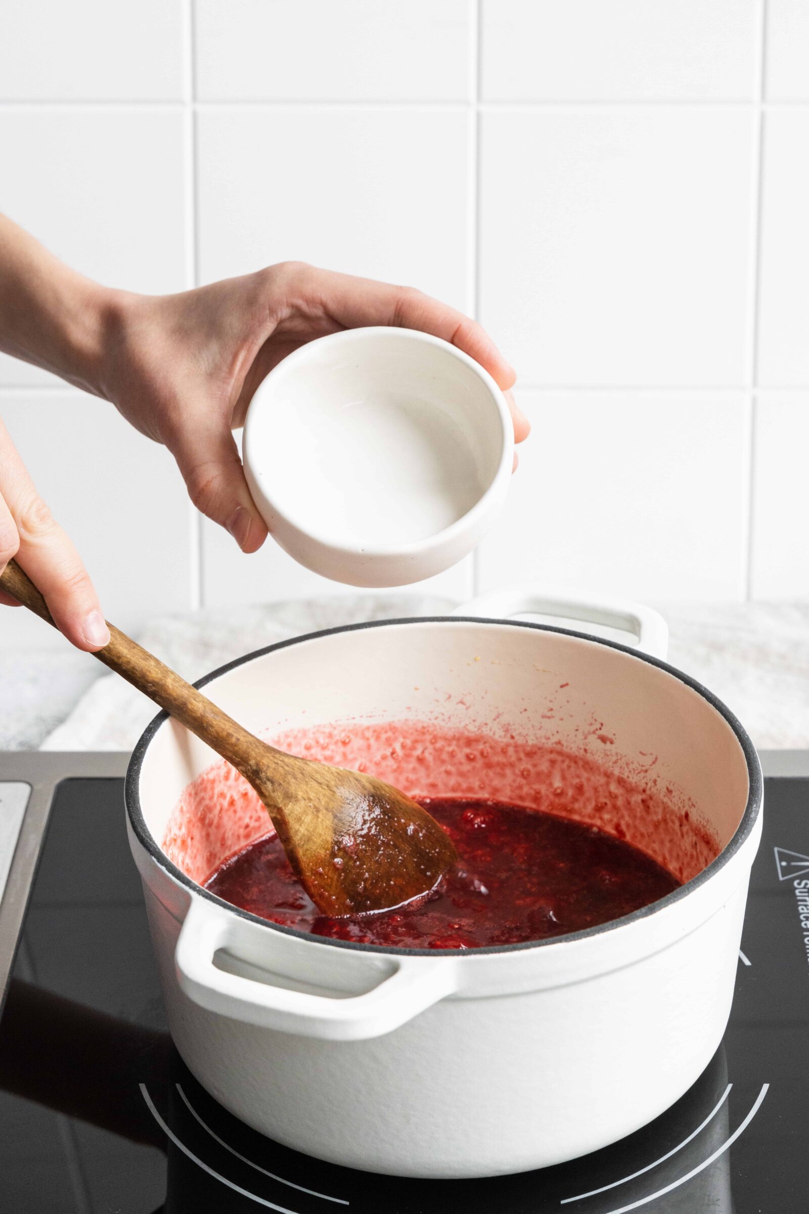 Adding the tapioca starch