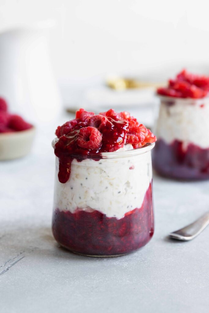 Easy Healthy Overnight Oats with Homemade Jam