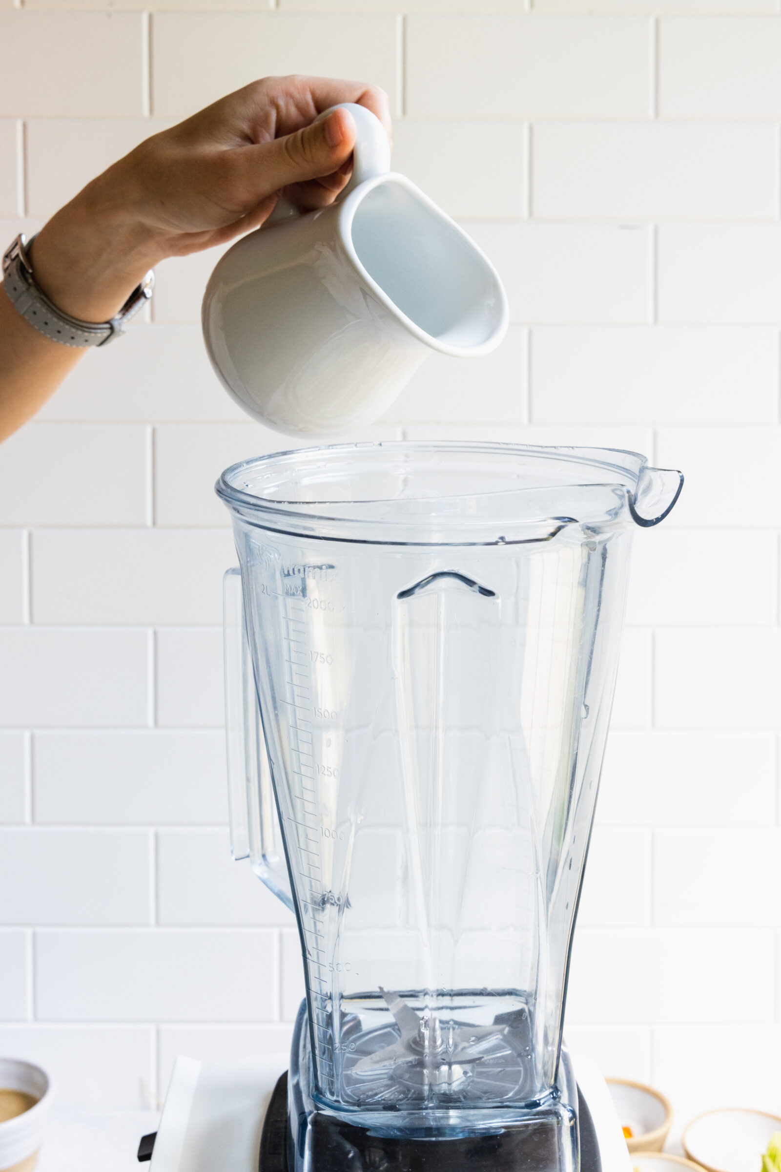 Adding Water to a blender