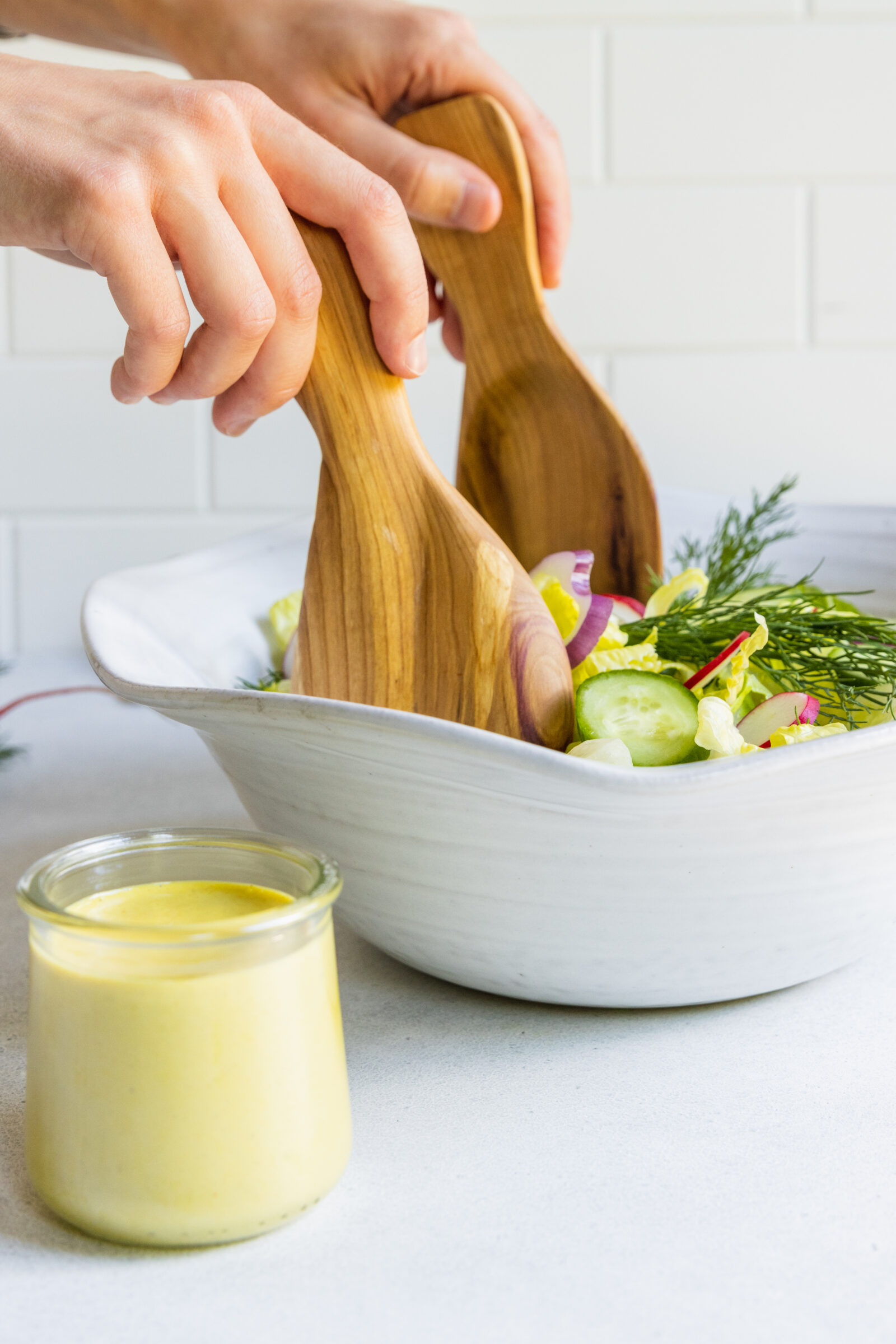 Tahini Salad Dressing and a Fresh Salad