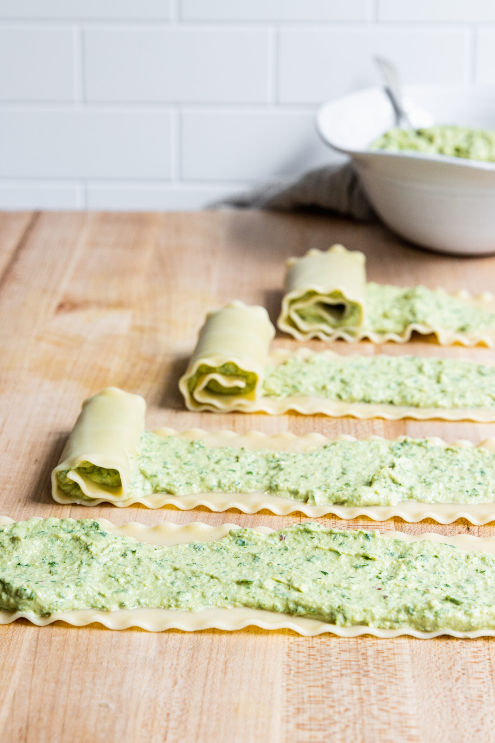 Rolling the Lasagna Roll Ups