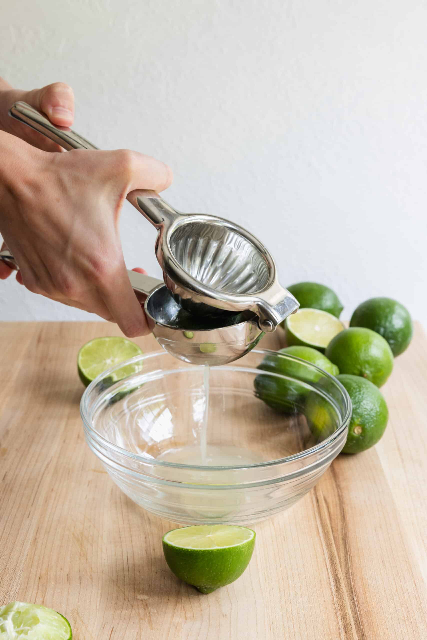 Squeezing Fresh Lime Juice