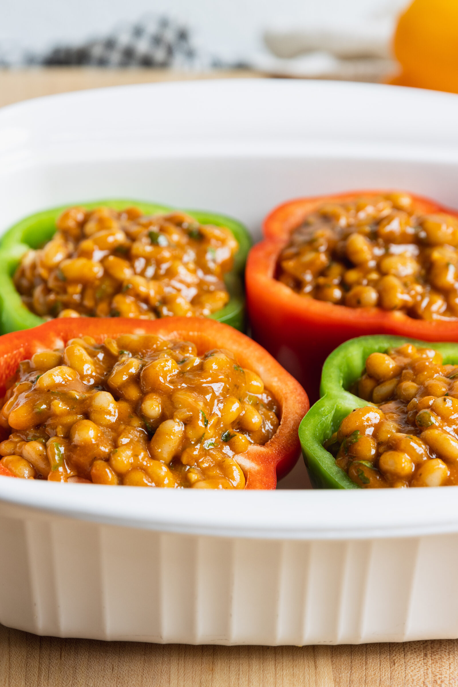 Stuffed Peppers ready to be baked