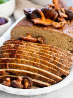 Vegan Turkey Roast on a platter