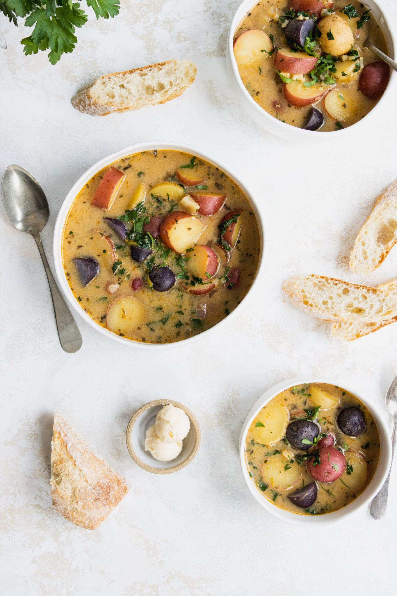 Vegan Potato Kale Soup | Chef Ani