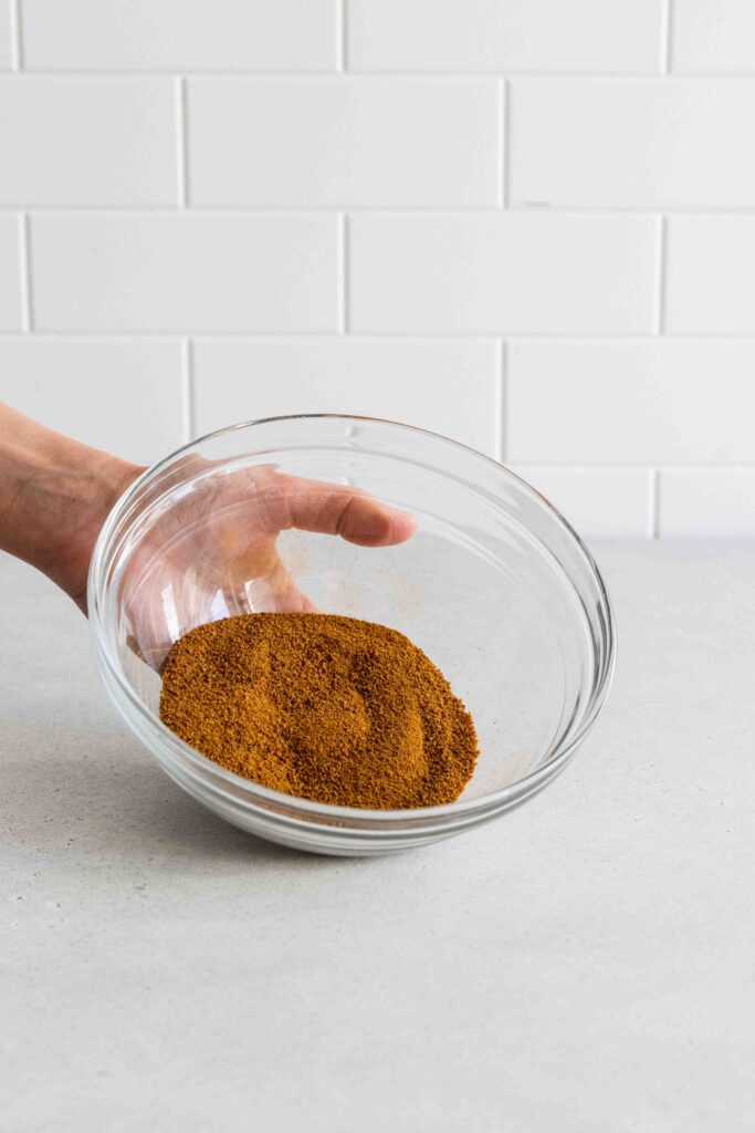 Mixing the cinnamon swirl mixture