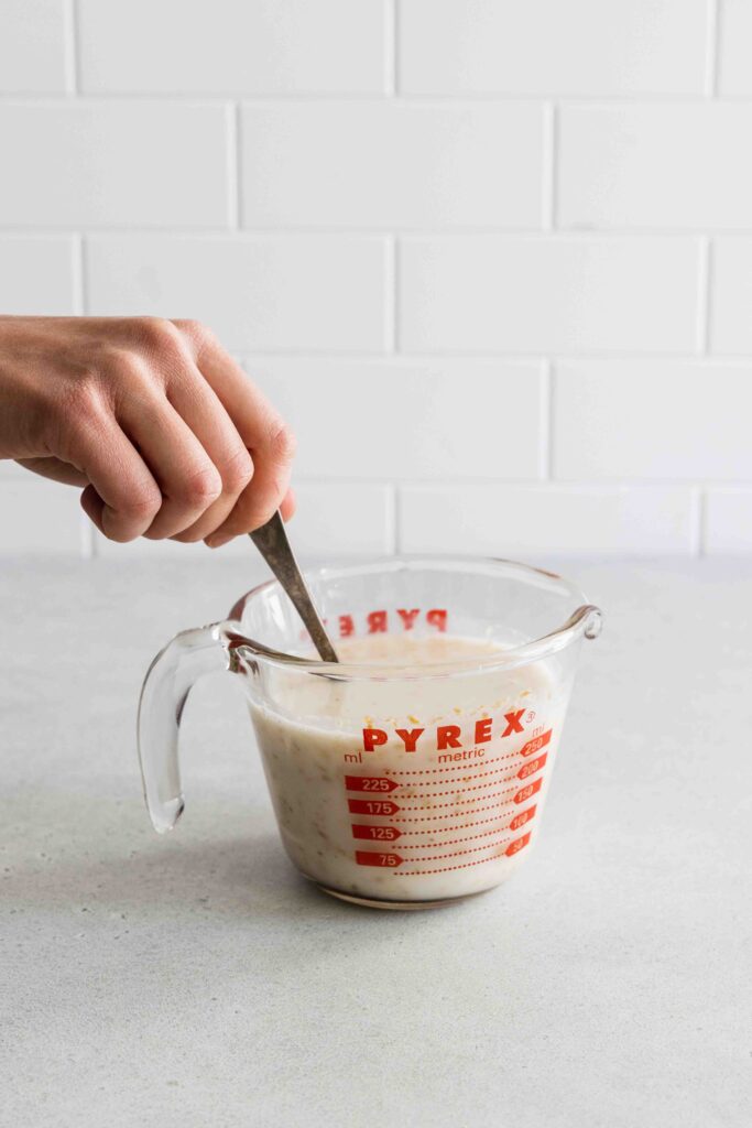 Mixing the wet ingredients