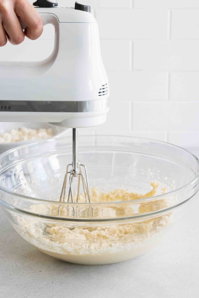 Mix until light and fluffy