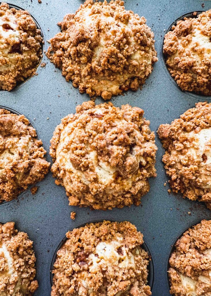 Coffee Cake Muffins fresh from the oven