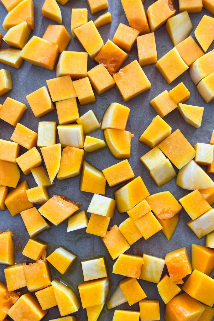 Butternut squash before roasting