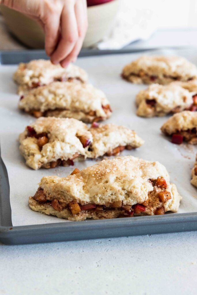 Apple scones before baking