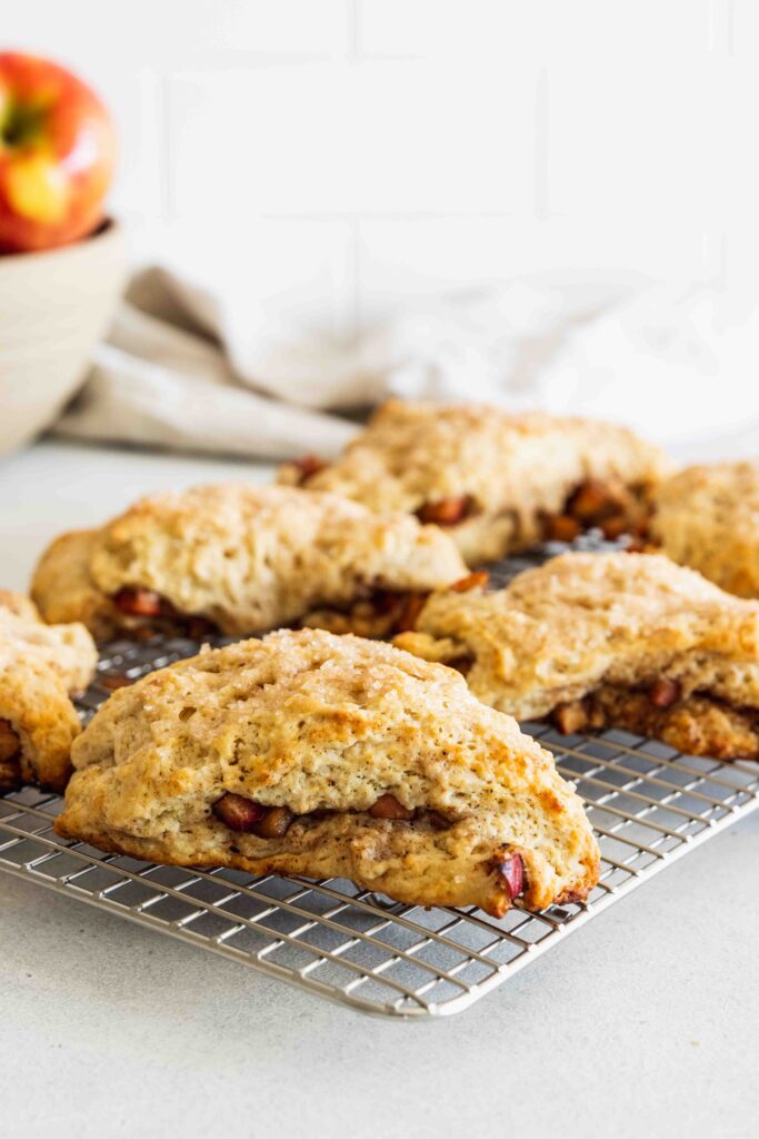 Apple scones after baking