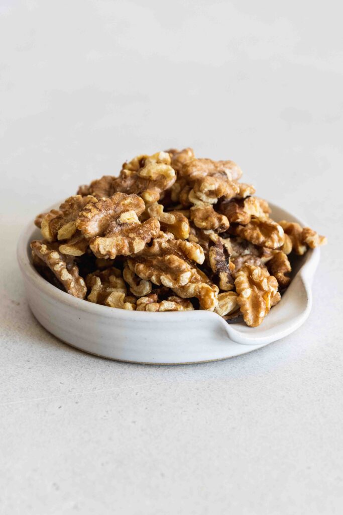 Toasted Walnuts in a serving dish