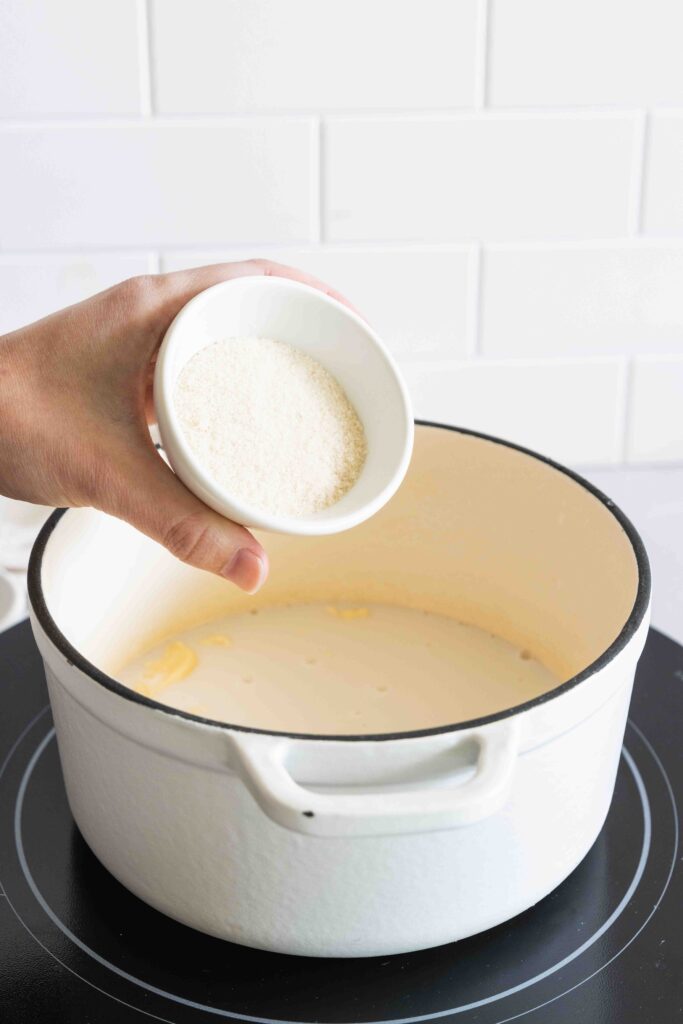 Adding sugar to the pot