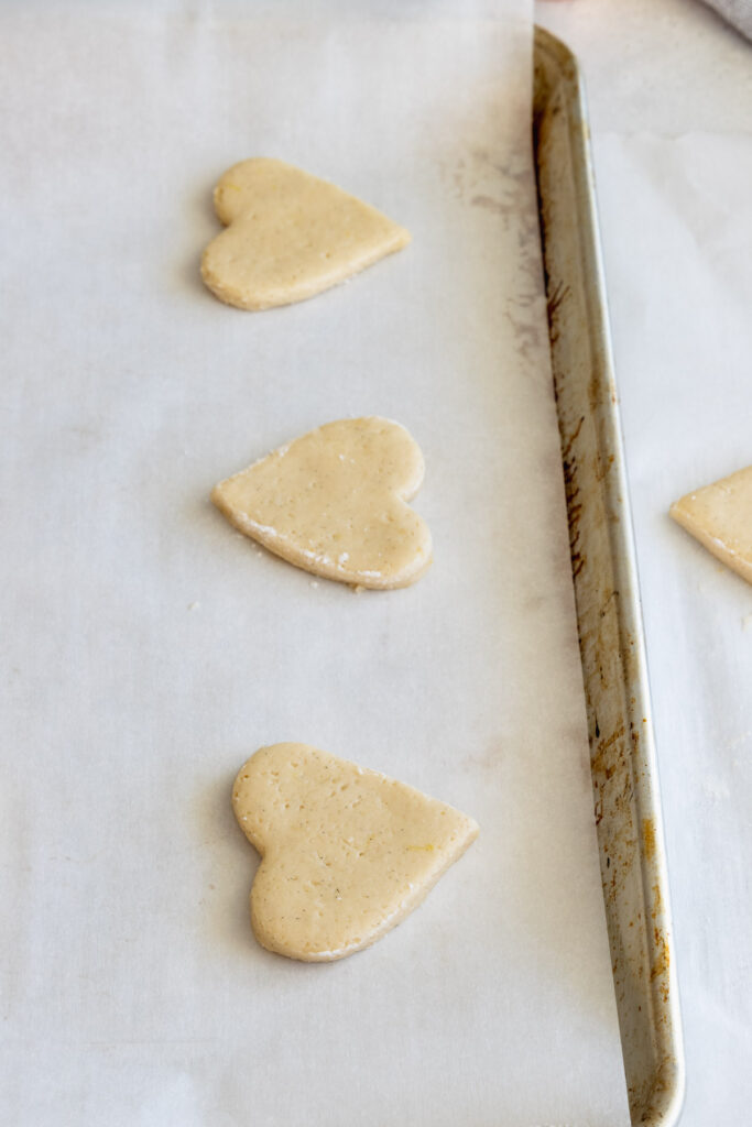 Cookies before baking on a sheet tray